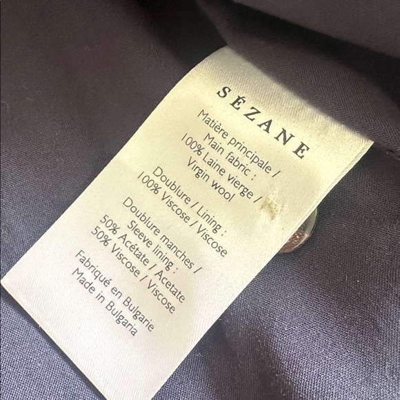 Sézane Will Jacket Plaid Wool Coat Size S - Picture 10 of 12